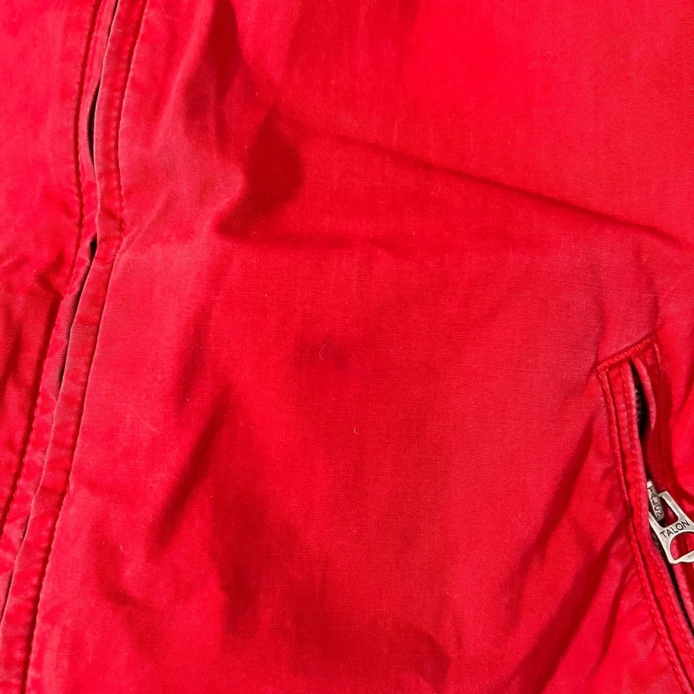 Polo Ralph Lauren Jacket Men XS Red Hooded Cotton Full Zip Classic Casual Preppy